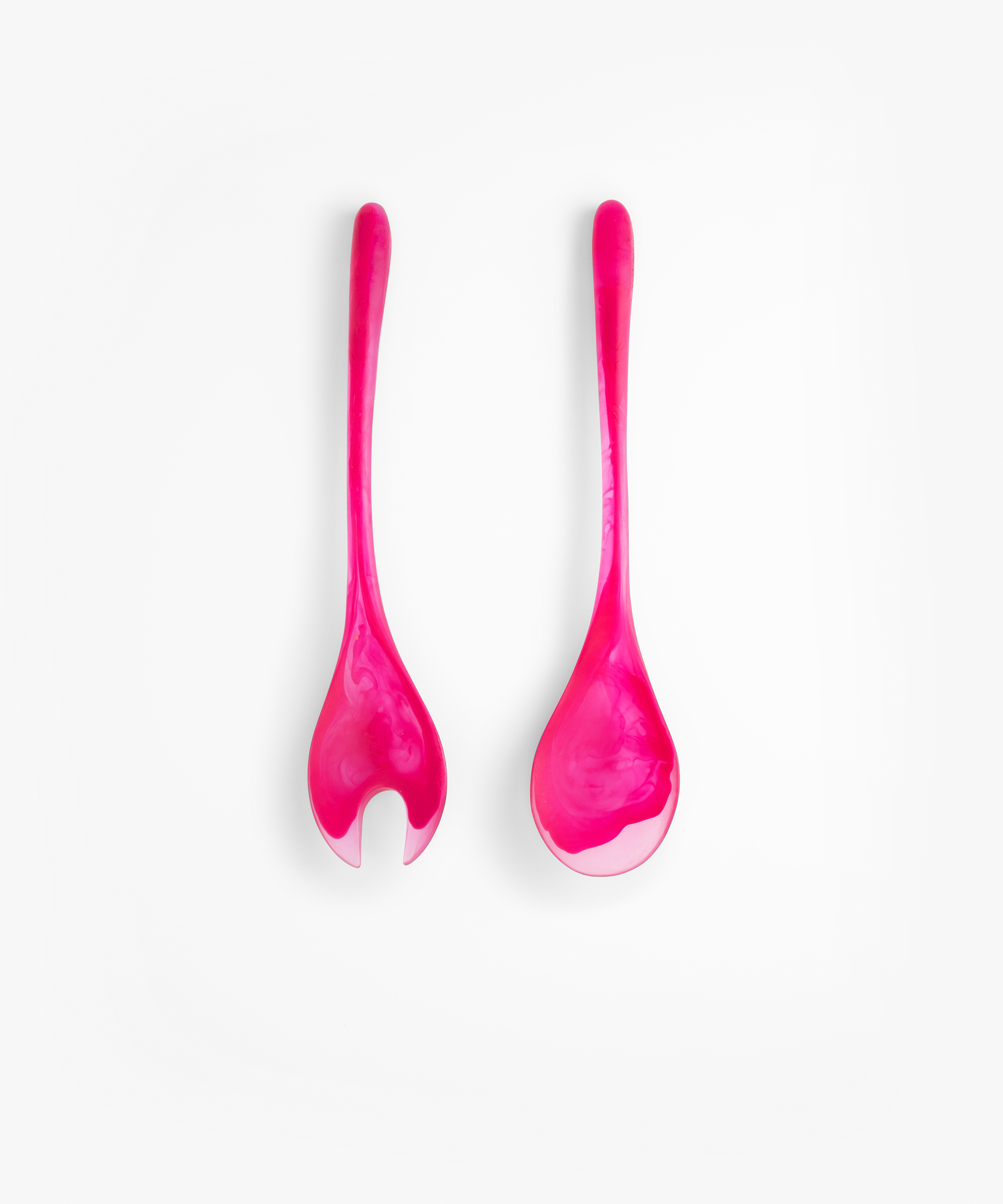 Dinosaur Designs Dew Servers Tableware in Flamingo color resin 