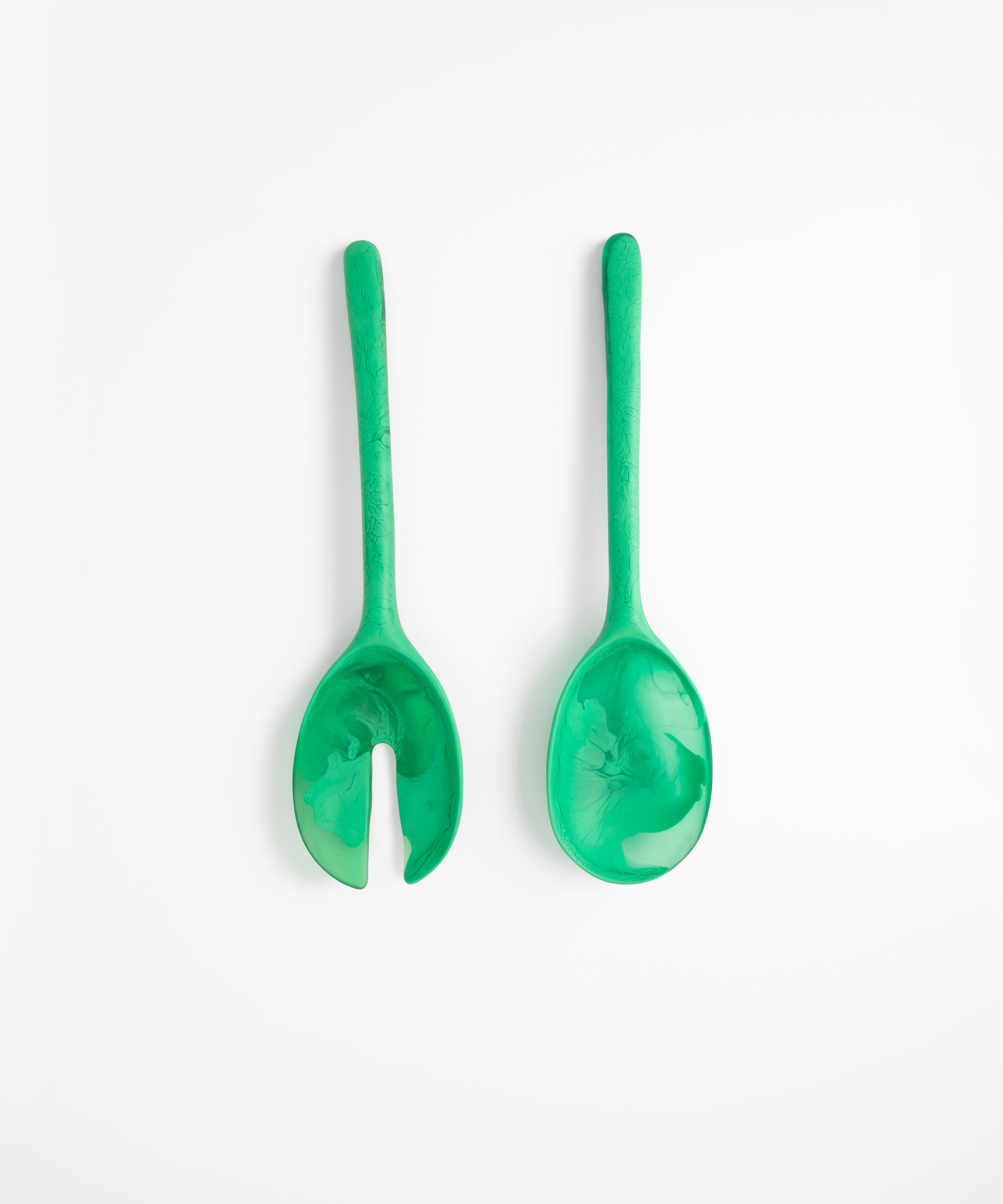 Dinosaur Designs Long Stone Servers Tableware in Leaf Colour resin