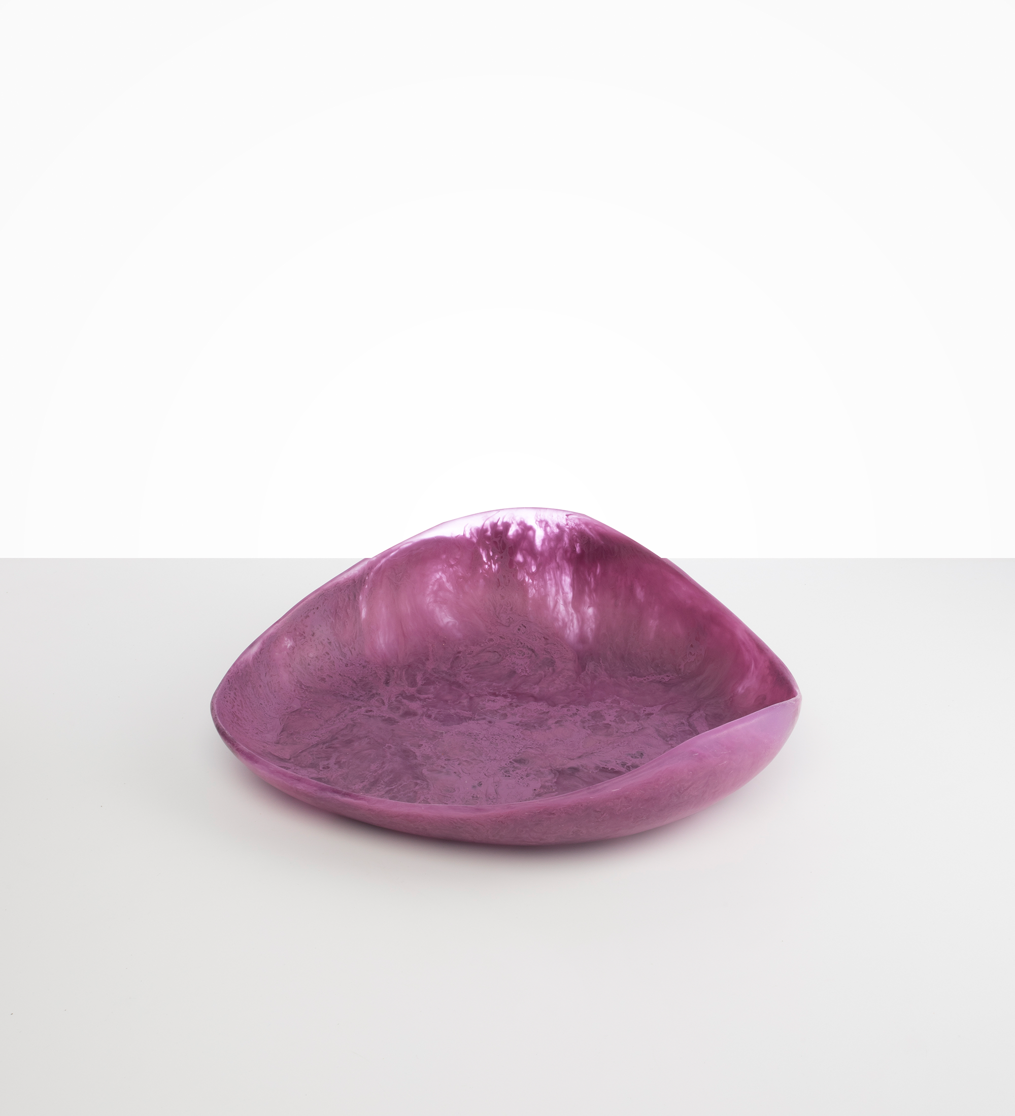 Dinosaur Designs Large Leaf Bowl Bowls in Grape color resin