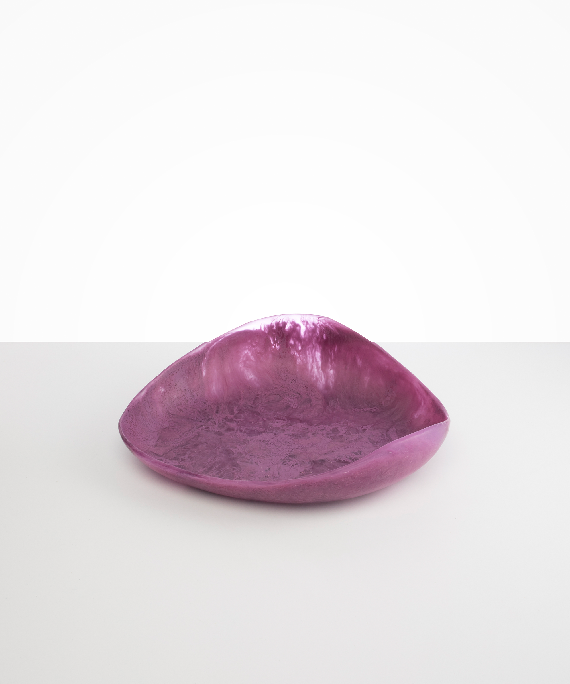 Dinosaur Designs Large Leaf Bowl Bowls in Grape color resin