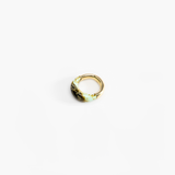 Dinosaur Designs Medium Horn Ring Rings in Malachite color resin with Nano-Coated Brass Material