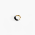 Dinosaur Designs Medium Horn Ring Rings in Black Marble color resin with Nano-Coated Brass Material