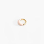 Dinosaur Designs Medium Horn Ring Rings in Rose Swirl color resin with Nano-Coated Brass Material