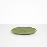 Dinosaur Designs Large Temple Platter Serving Platters in Olive color resin
