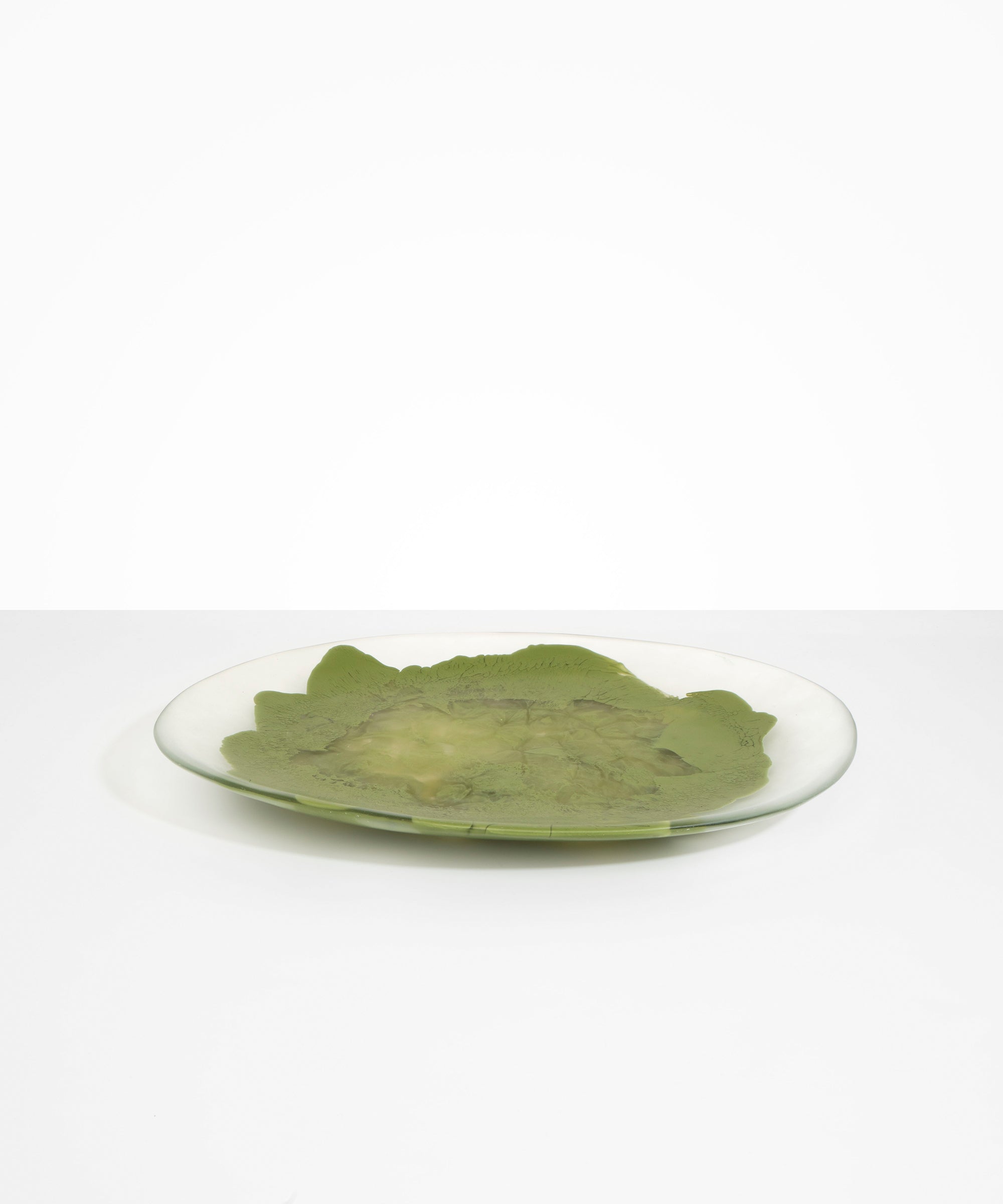 Dinosaur Designs Long Temple Platter Serving Platters in Olive color resin