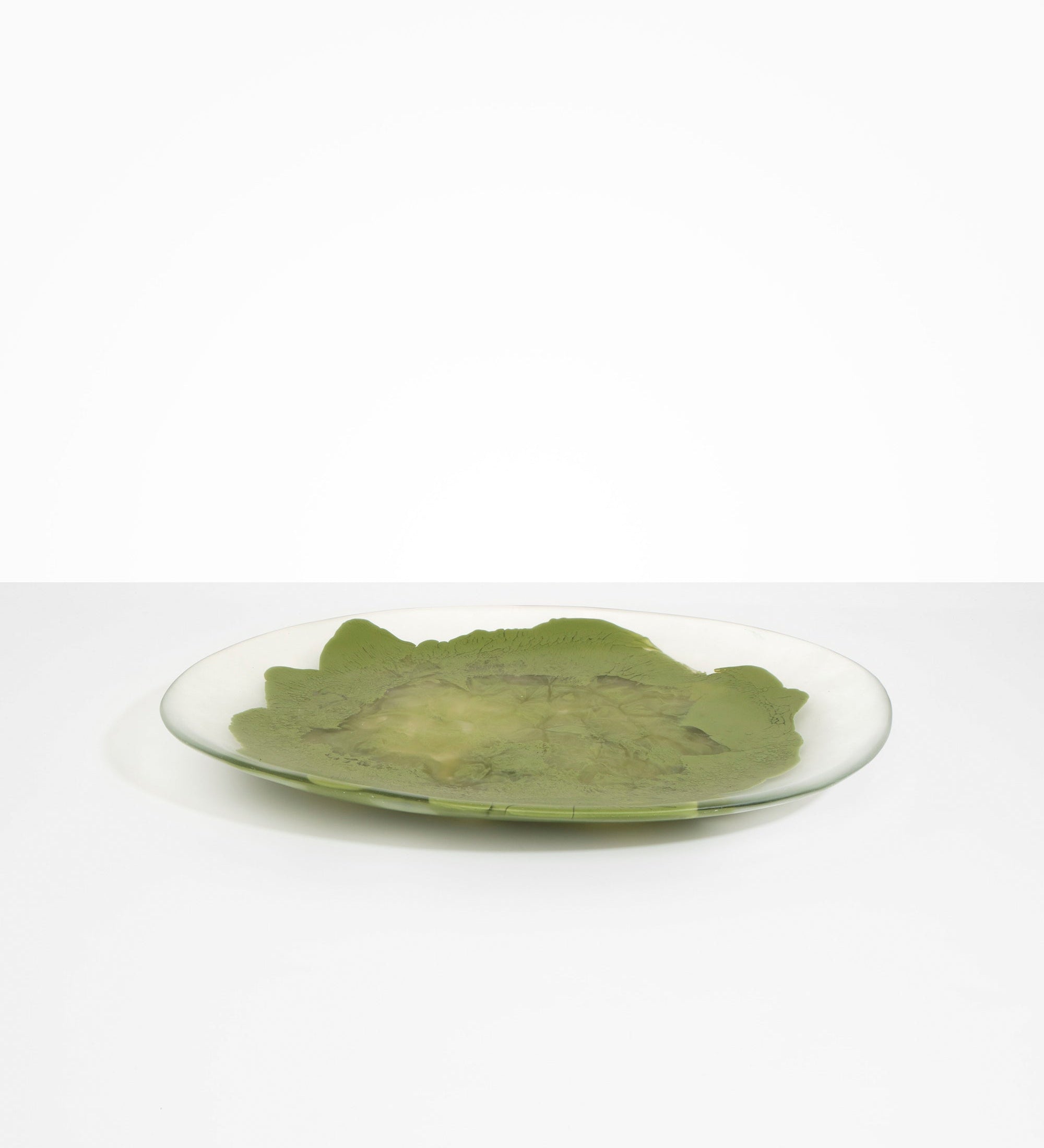 Dinosaur Designs Long Temple Platter Serving Platters in Olive color resin