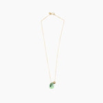 Dinosaur Designs Joie De Vivre Pendant Necklaces in Moss color resin with Gold-Filled Material