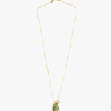 Dinosaur Designs Joie De Vivre Pendant Necklaces in Olive color resin with Gold-Filled Material