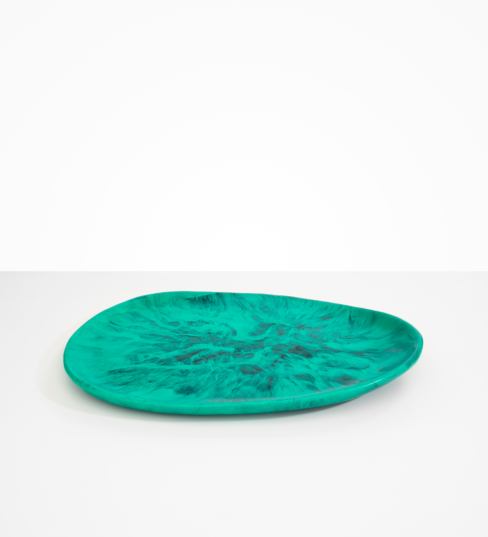 Dinosaur Designs Large Pebble Platter Serving Platters in Mineral Swirl color resin