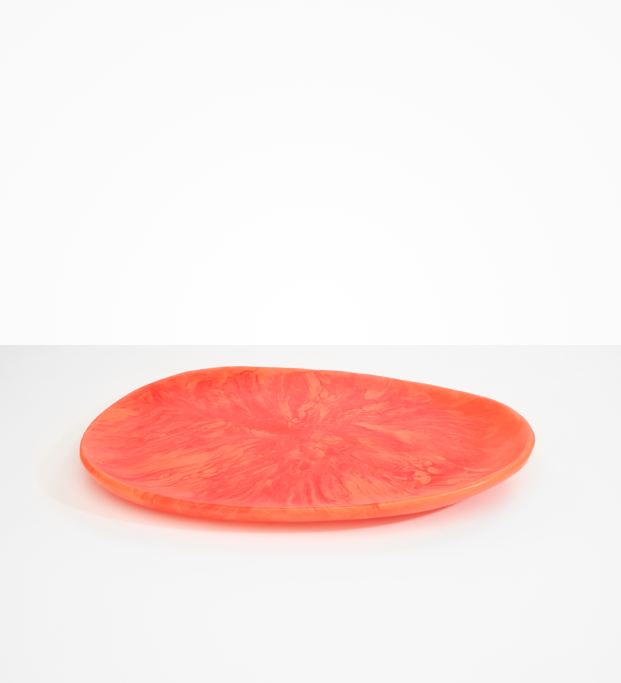 Dinosaur Designs Large Pebble Platter Serving Platters in Lychee color resin