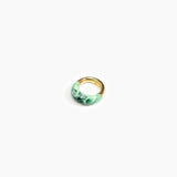 Dinosaur Designs Medium Horn Ring Rings in Moss color resin with Nano-Coated Brass Material
