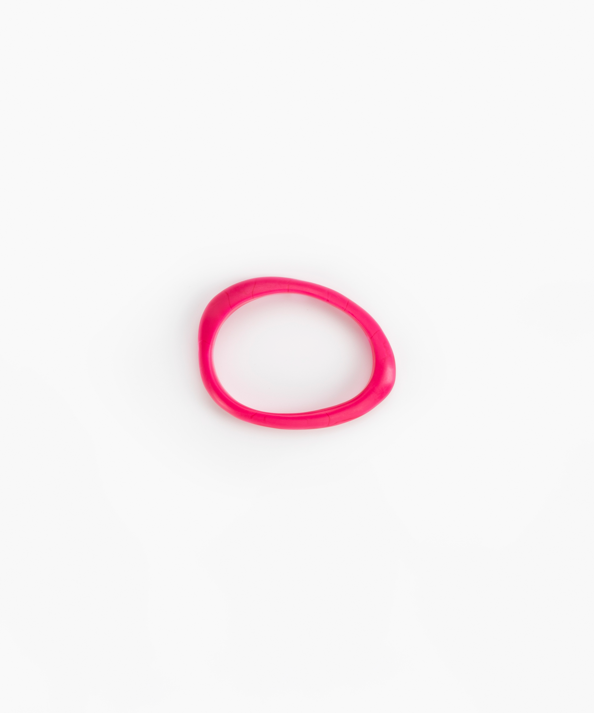 Dinosaur Designs Rock Wishbone Bangle Bracelets in Flamingo color resin with Wide Fit