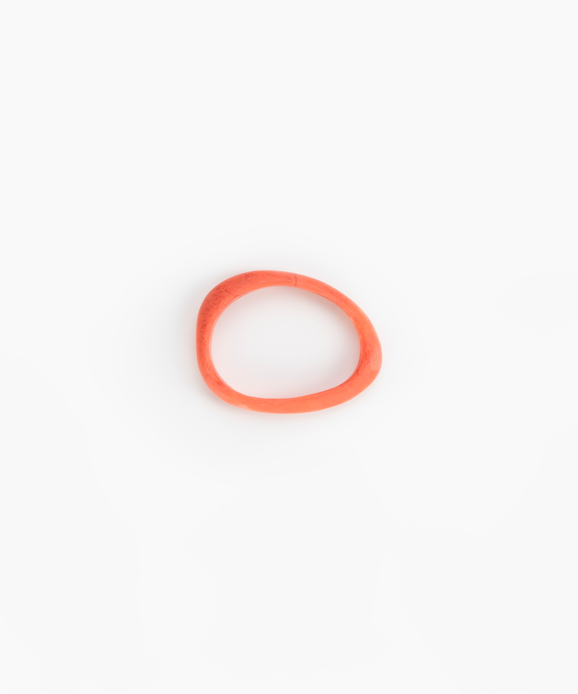 Dinosaur Designs Rock Wishbone Bangle Bracelets in Coral Swirl color resin with Wide Fit