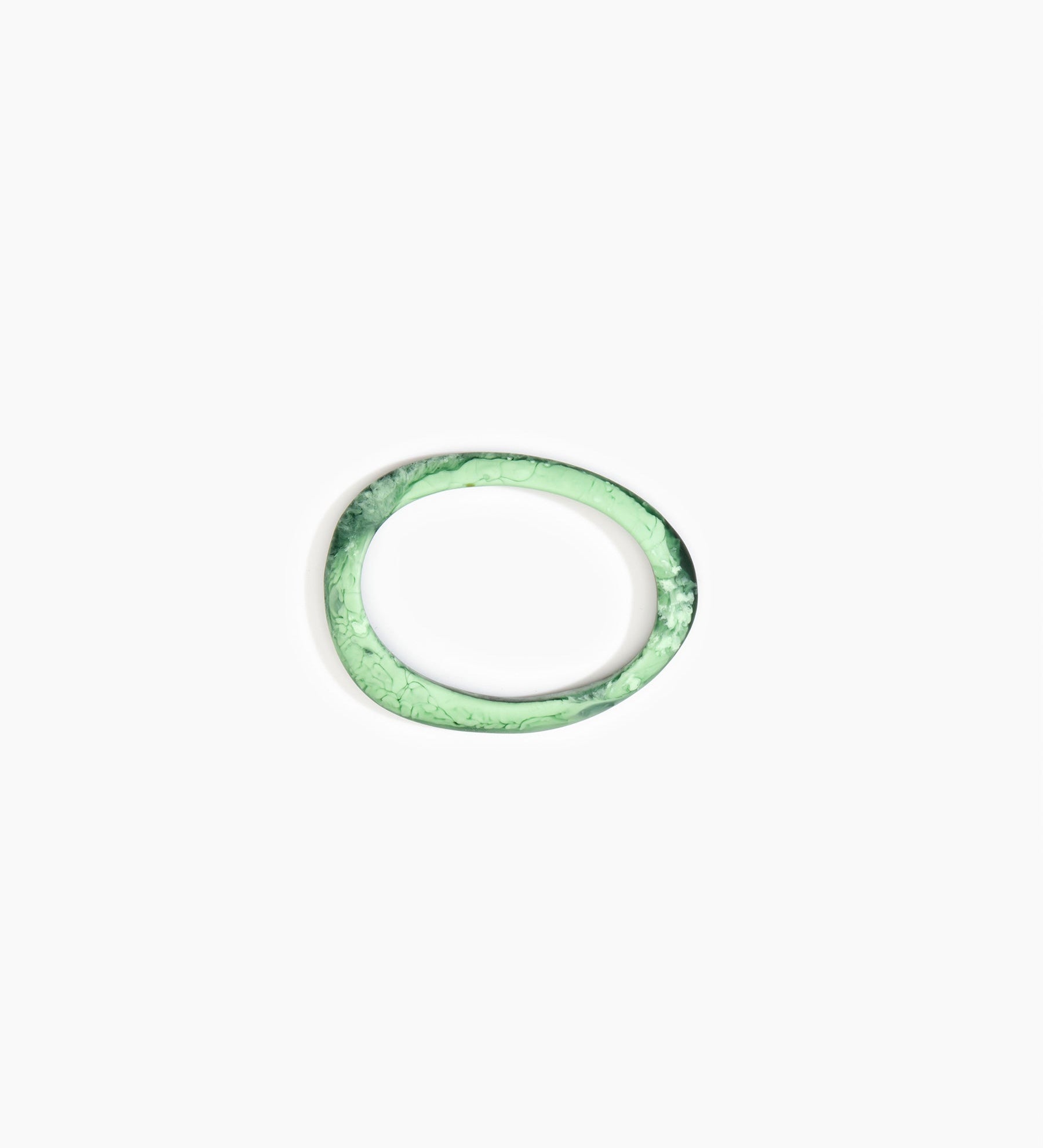 Dinosaur Designs Rock Wishbone Bangle Bracelets in Moss color resin with Wide Fit