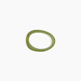 Dinosaur Designs Rock Wishbone Bangle Bracelets in Olive color resin with Wide Fit