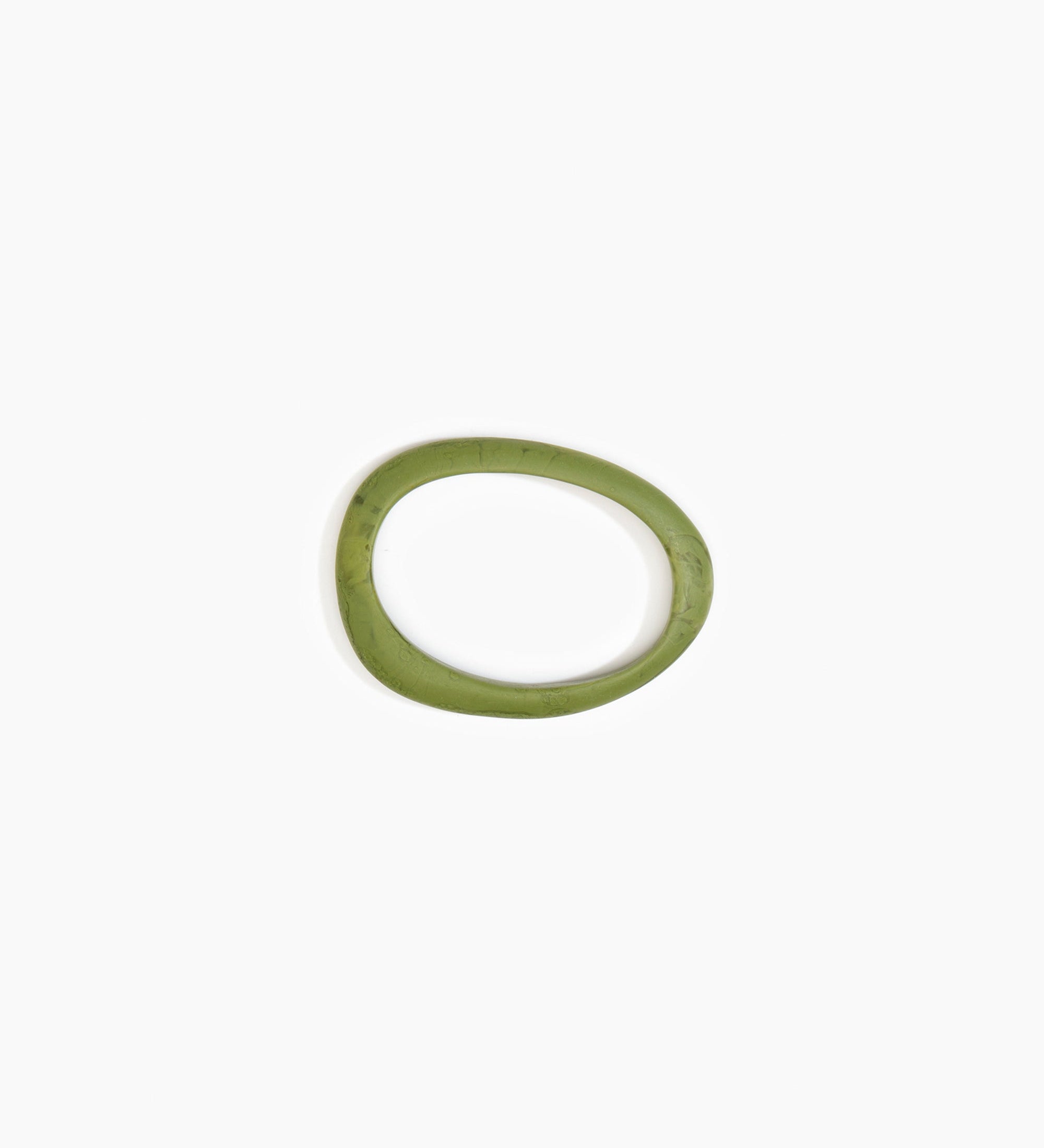 Dinosaur Designs Rock Wishbone Bangle Bracelets in Olive color resin with Wide Fit