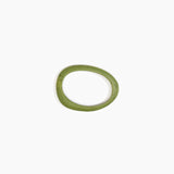 Dinosaur Designs Rock Wishbone Bangle Bracelets in Olive color resin with Narrow Fit