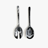 Dinosaur Designs Long Stone Servers Tableware in Black Marble color resin