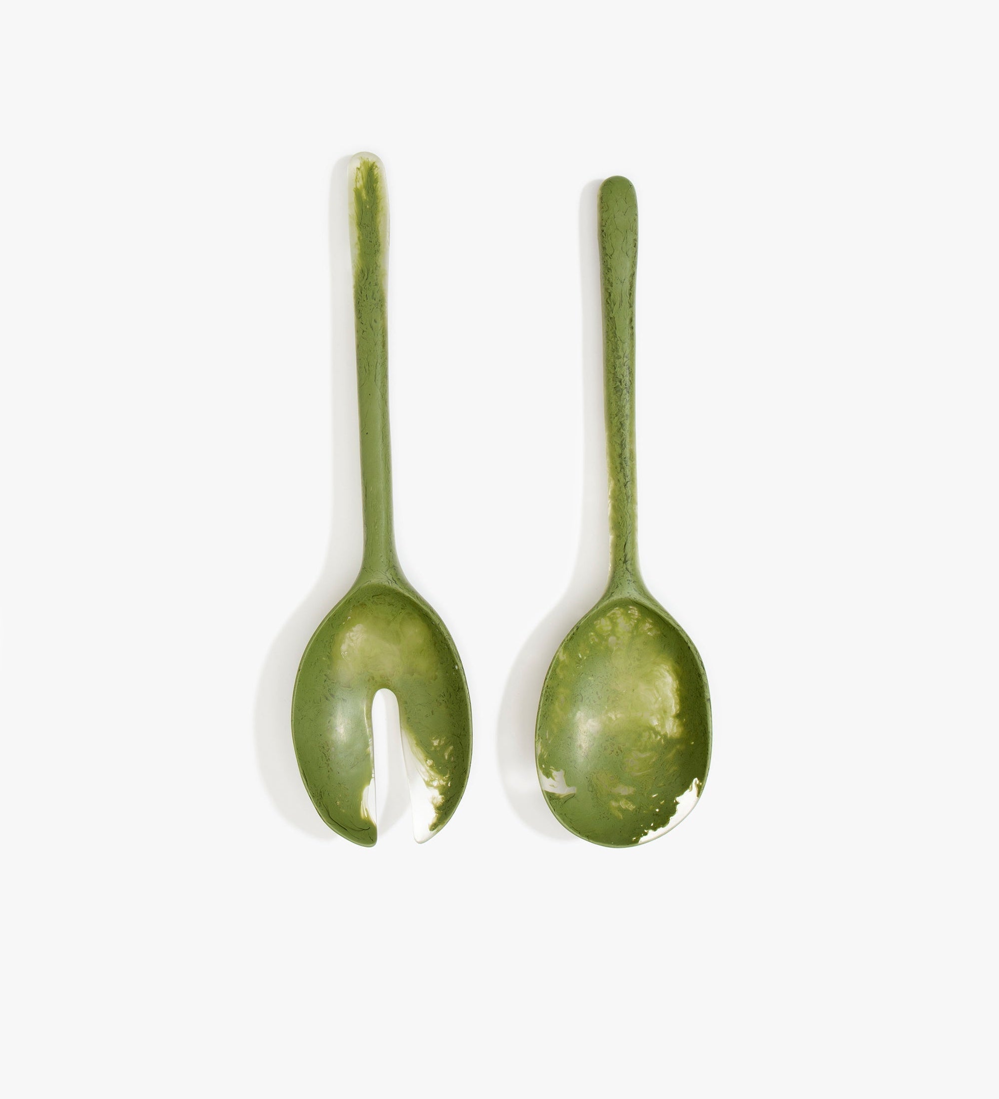 Dinosaur Designs Long Stone Servers Tableware in Olive color resin