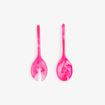 Dinosaur Designs Short Stone Servers Tableware in Flamingo Colour resin 