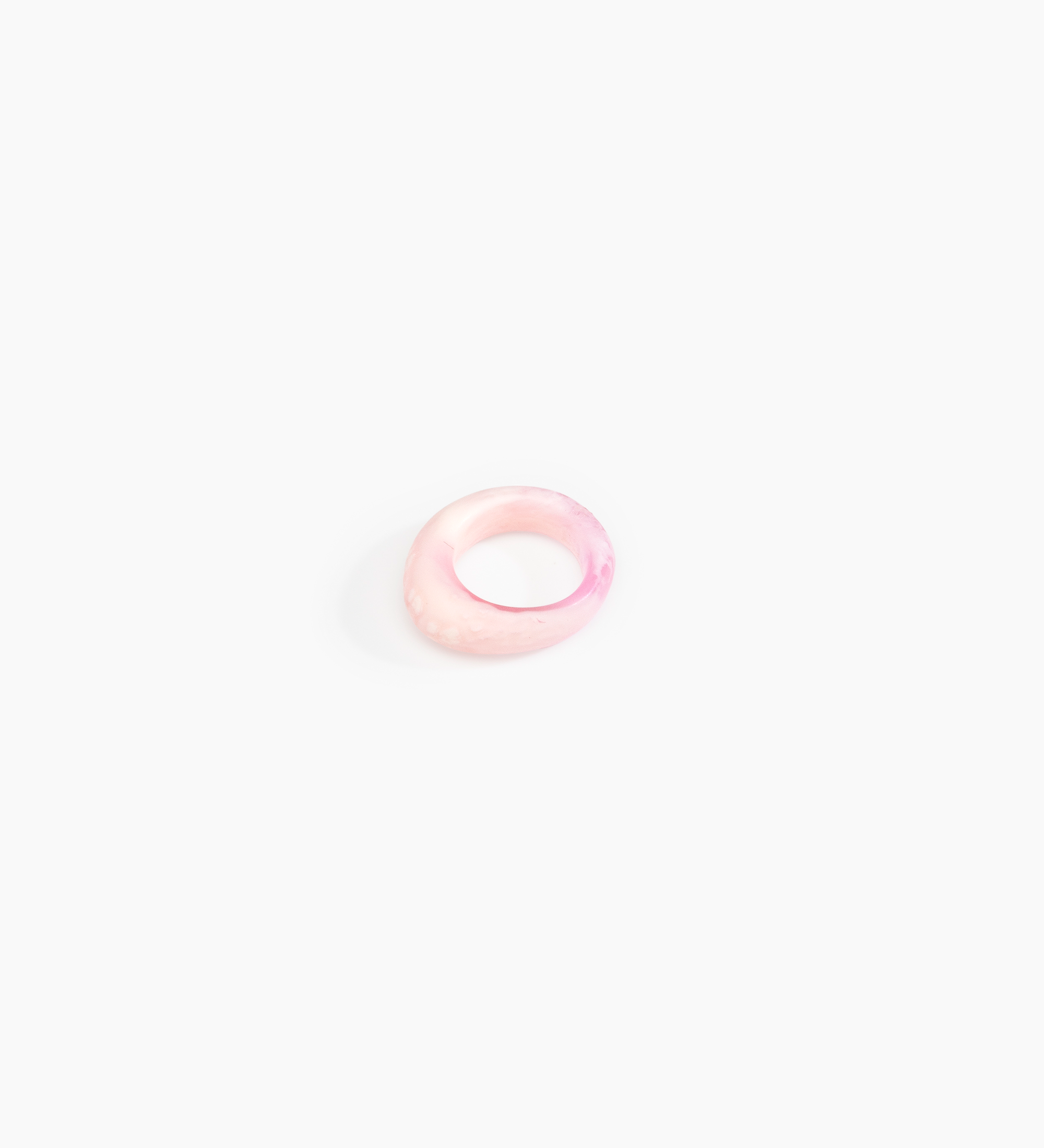 Dinosaur Designs Slate Ring Rings in Shell Pink color resin with Regular Fit