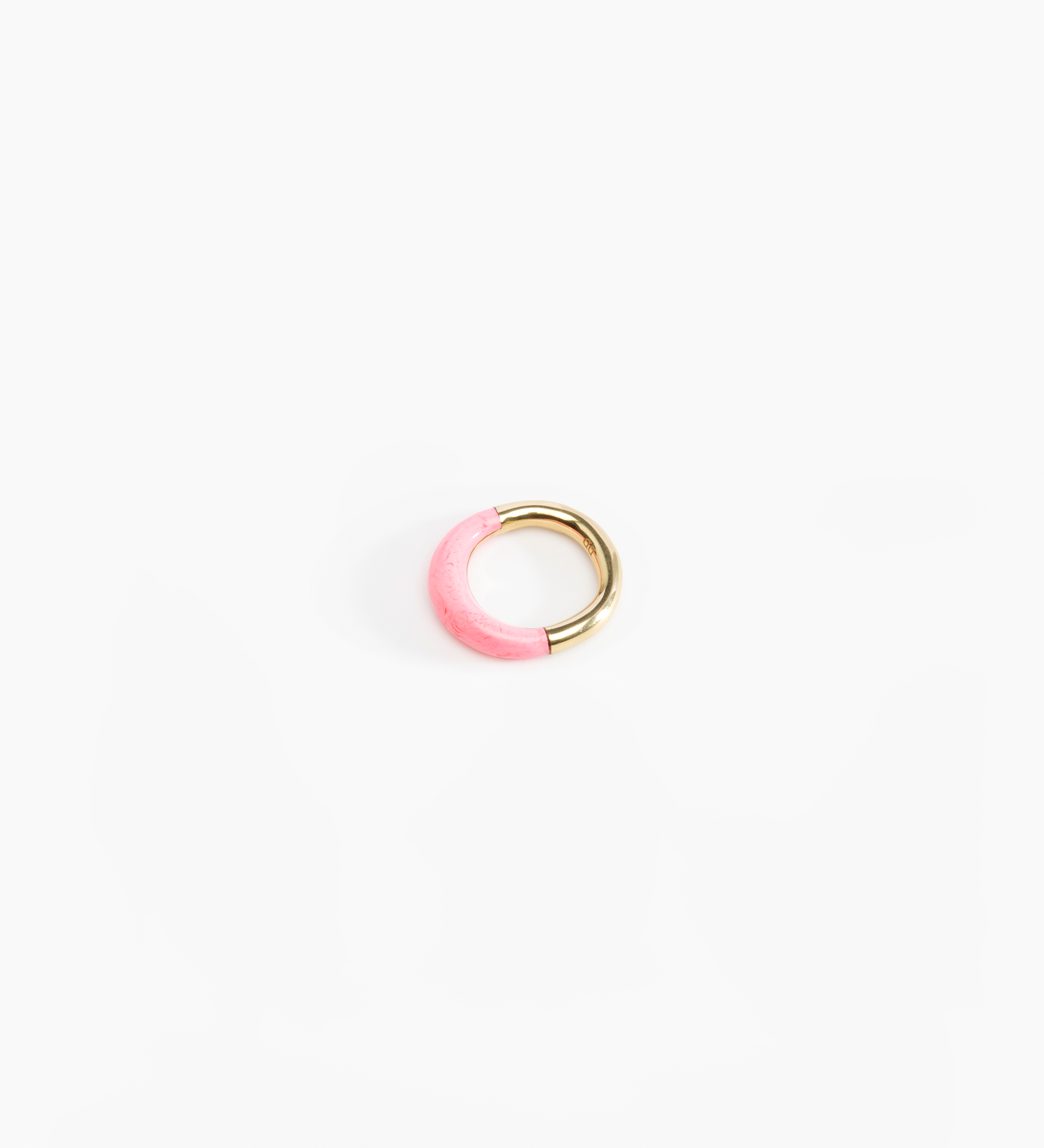 Dinosaur Designs Small Horn Ring Rings in Parakeet Colour resin with Nano-Coated Brass Material