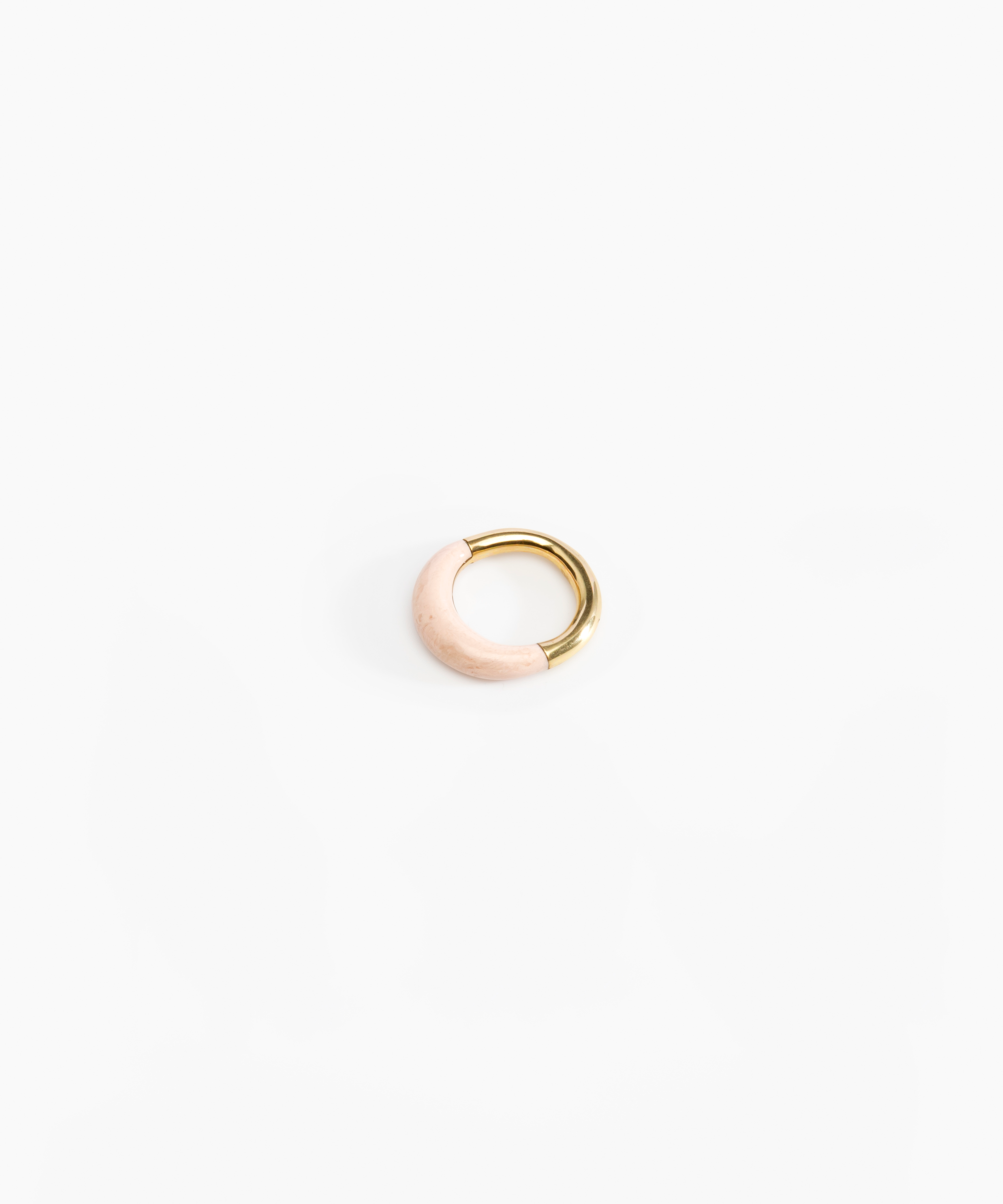 Dinosaur Designs Small Horn Ring Rings in Rose Swirl Colour resin with Nano-Coated Brass Material