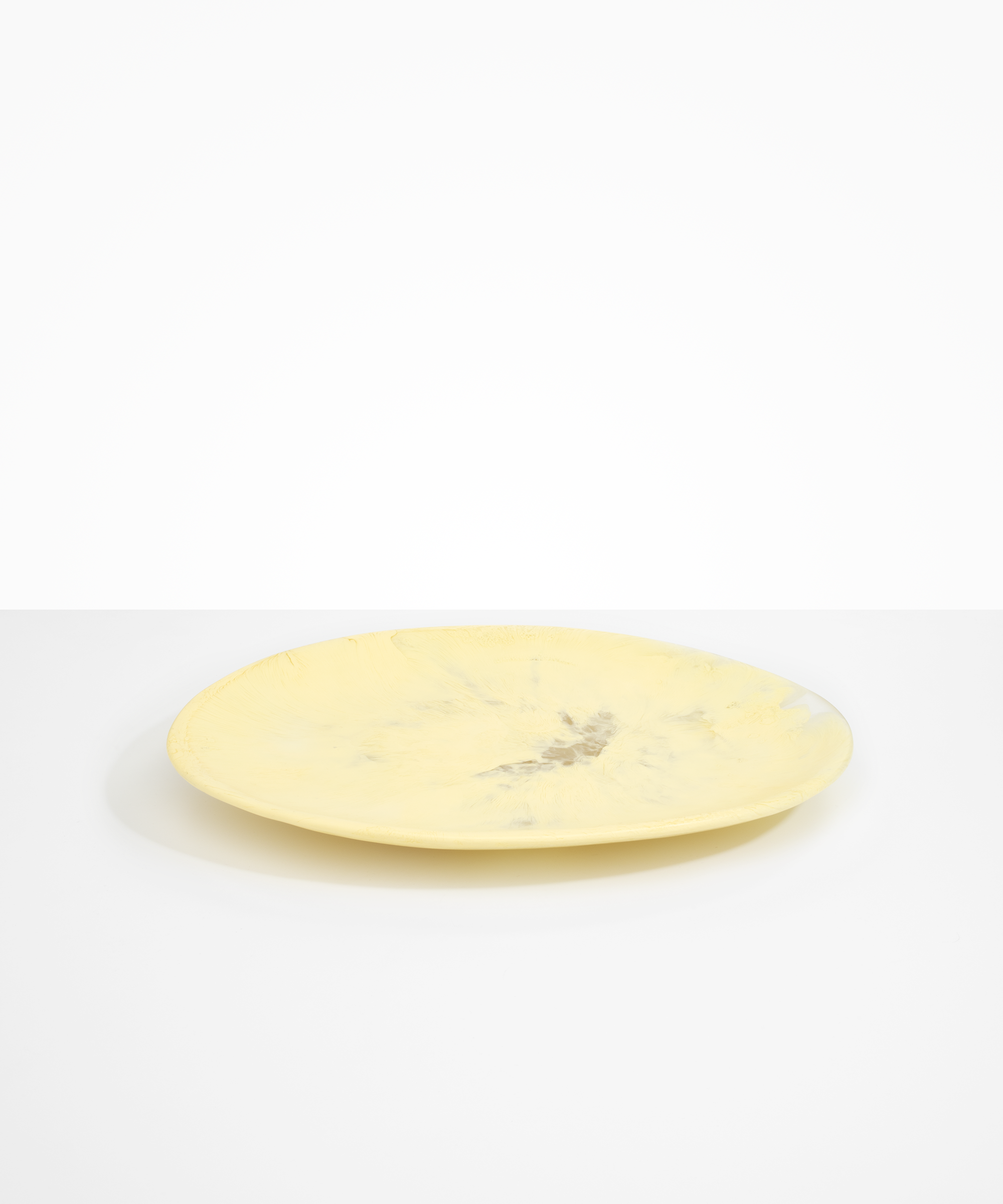 Dinosaur Designs Long Temple Platter Serving Platters in Lemon color resin