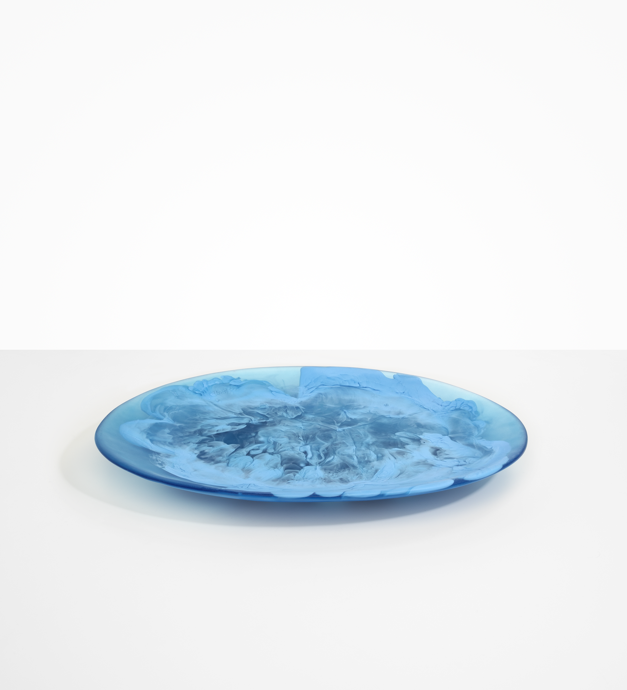 Dinosaur Designs Long Temple Platter Serving Platters in Sky color resin