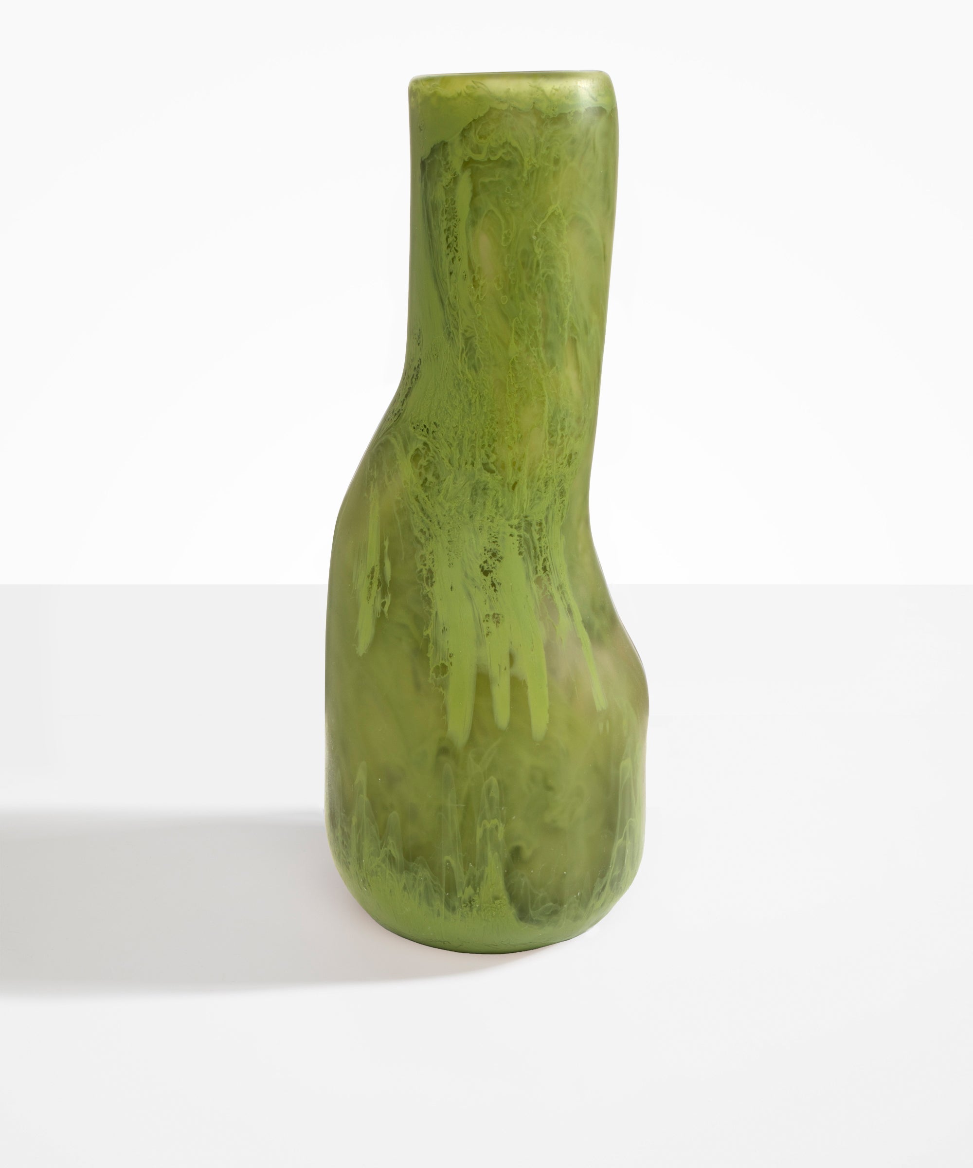 Dinosaur Designs Tall Studio Vase in Olive colour resin