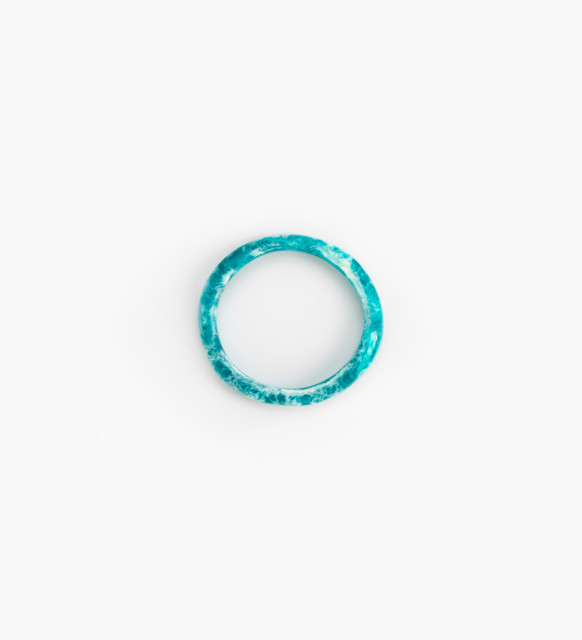 Dinosaur Designs Wishbone Bangle Bracelets in Lagoon Colour resin with Wide Fit