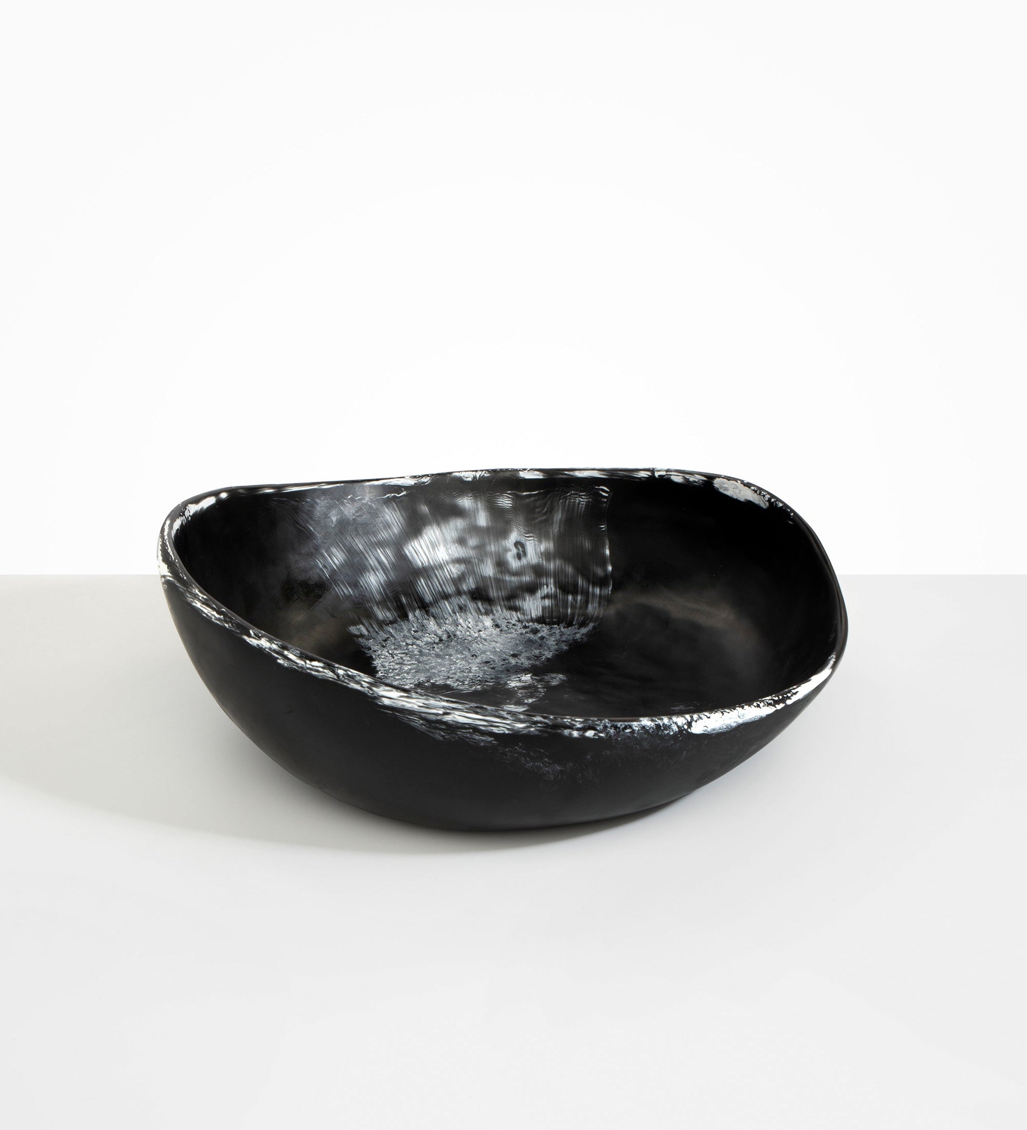 Dinosaur Designs Large Flow Bowl Bowls in Black Marble color resin