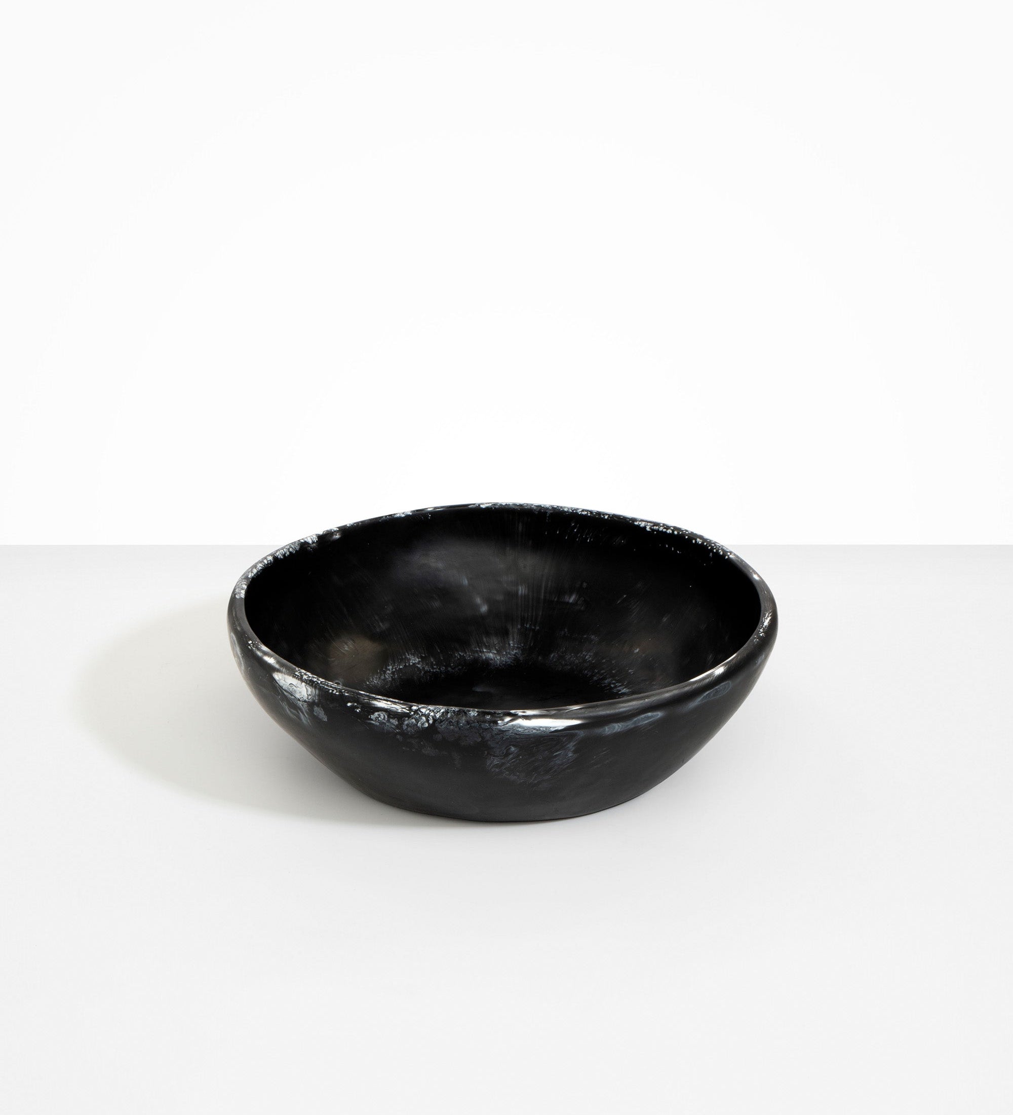 Dinosaur Designs Large Salad Bowl Bowls in Black Marble Colour resin