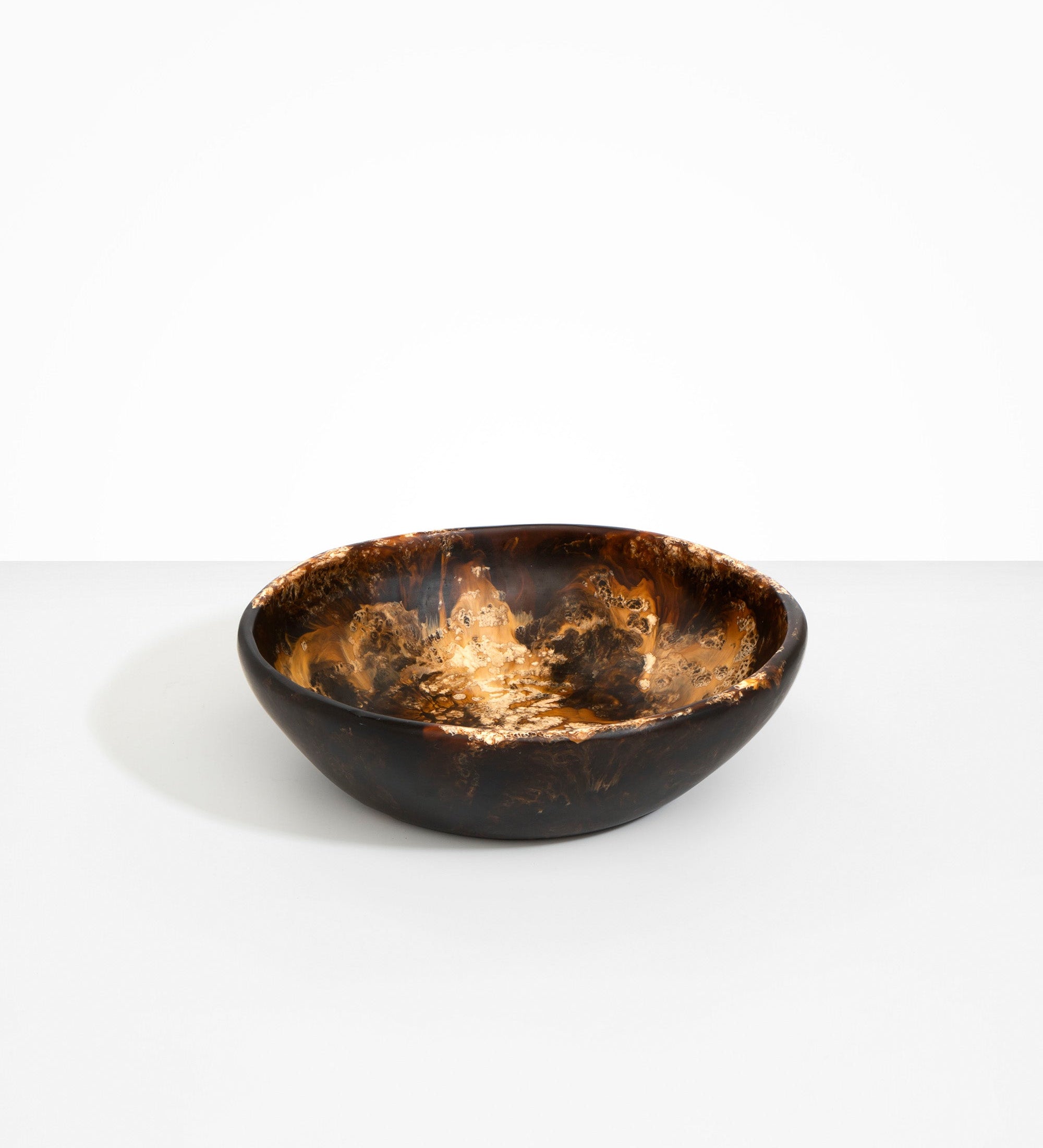 Dinosaur Designs Large Salad Bowl Bowls in Dark Horn Colour resin