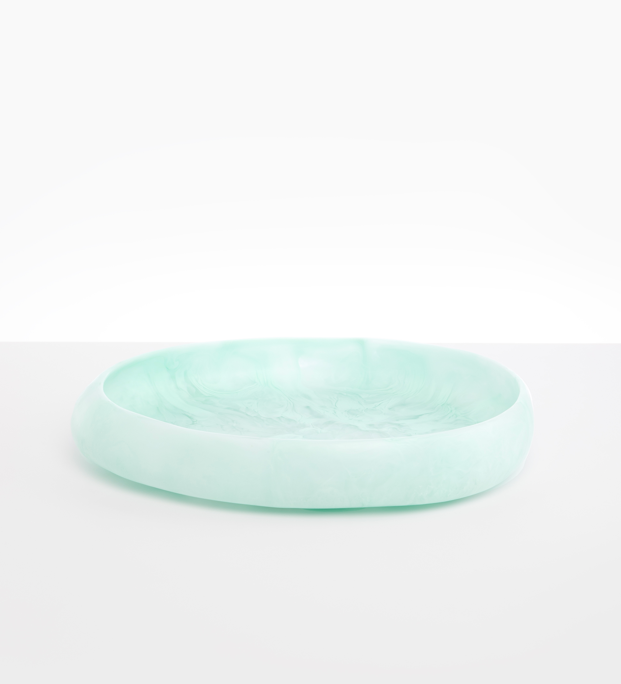 Dinosaur Designs Large Rock Bowl Bowls in Mint color resin