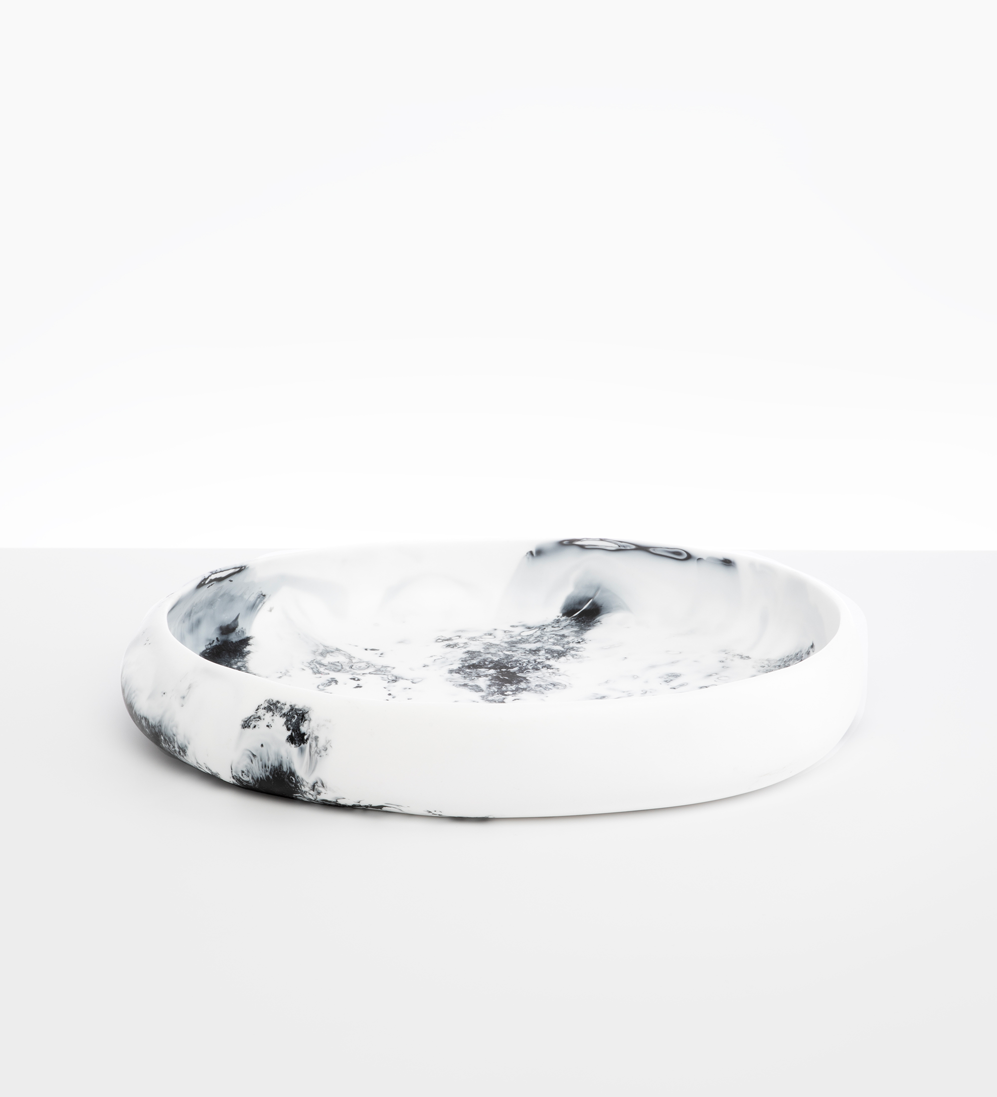 Dinosaur Designs Large Rock Bowl Bowls in White Marble color resin