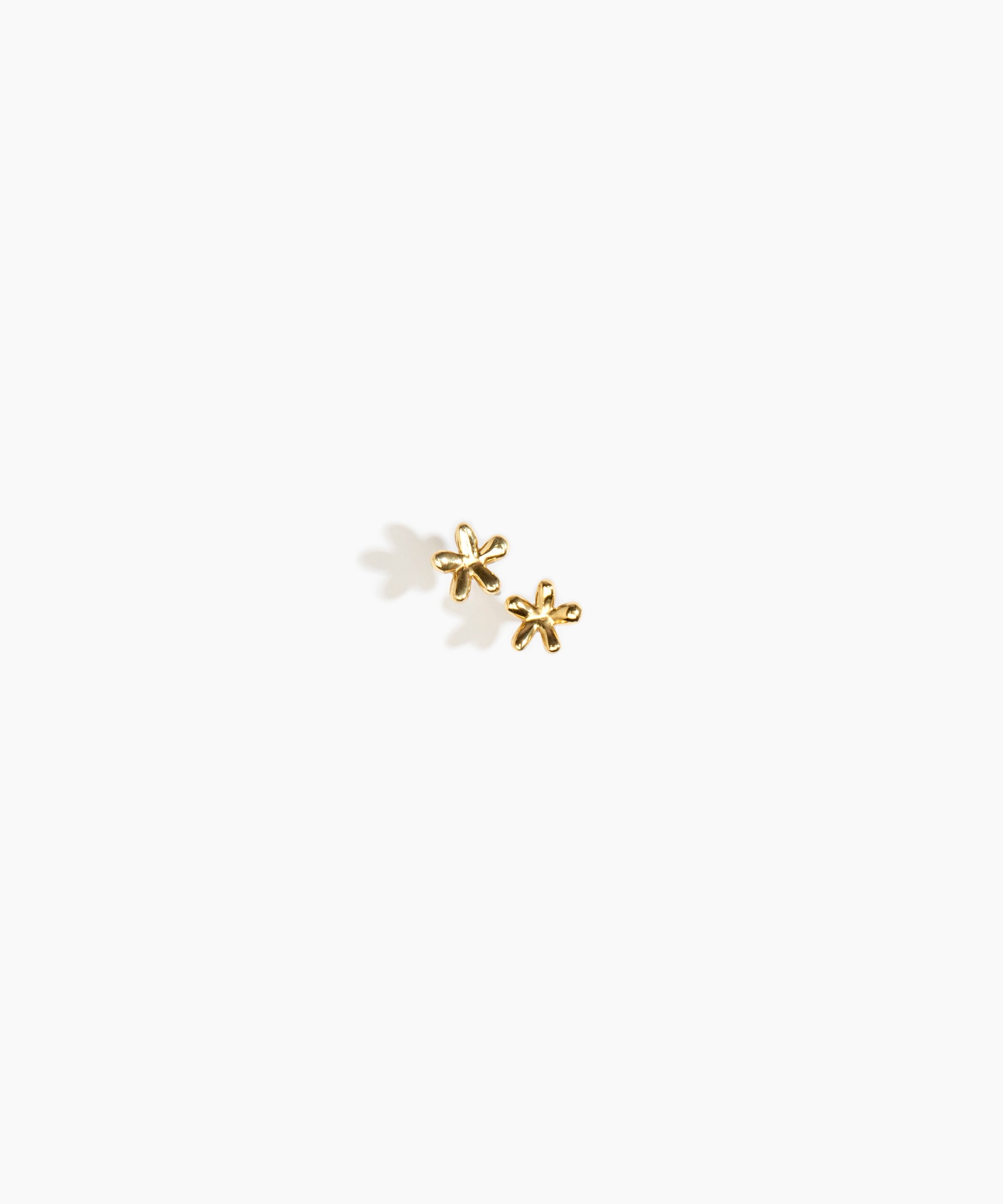 LO Collections Small Daisy Stud Earrings Earrings in Nano-Coated Brass Material