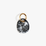 Dinosaur Designs Earth Keyring Keychains in Black Marble color resin with Brass Metal