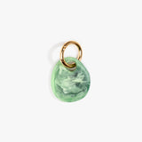 Dinosaur Designs Earth Keyring Keychains in Moss color resin with Brass Metal