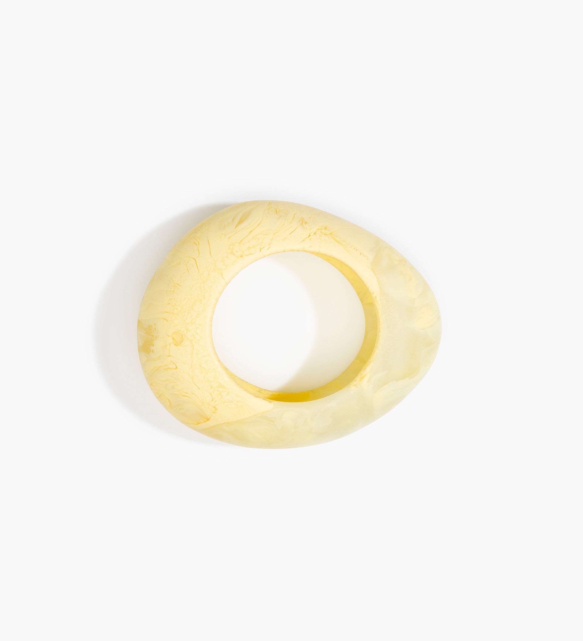 Dinosaur Designs Large Rock Bangle Jewelry in Lemon color resin with Wide Fit