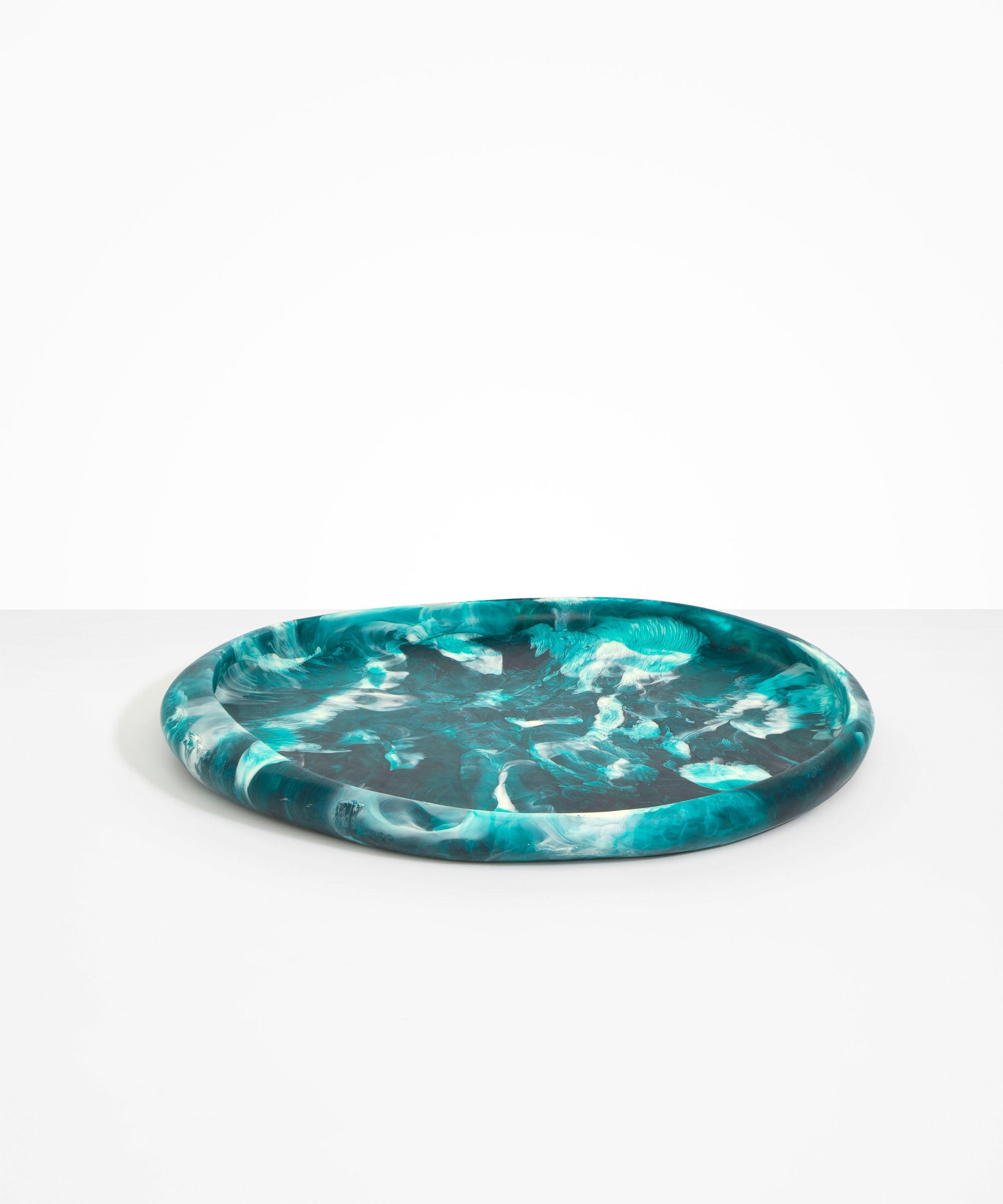 Dinosaur Designs Rock Tray Serving Trays in Lagoon Colour resin