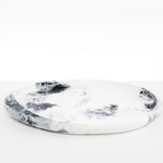 Dinosaur Designs Rock Tray Serving Trays in White Marble color resin