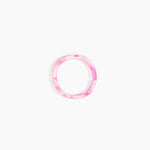 Dinosaur Designs Wishbone Bangle Bracelets in Shell Pink color resin with Wide Fit