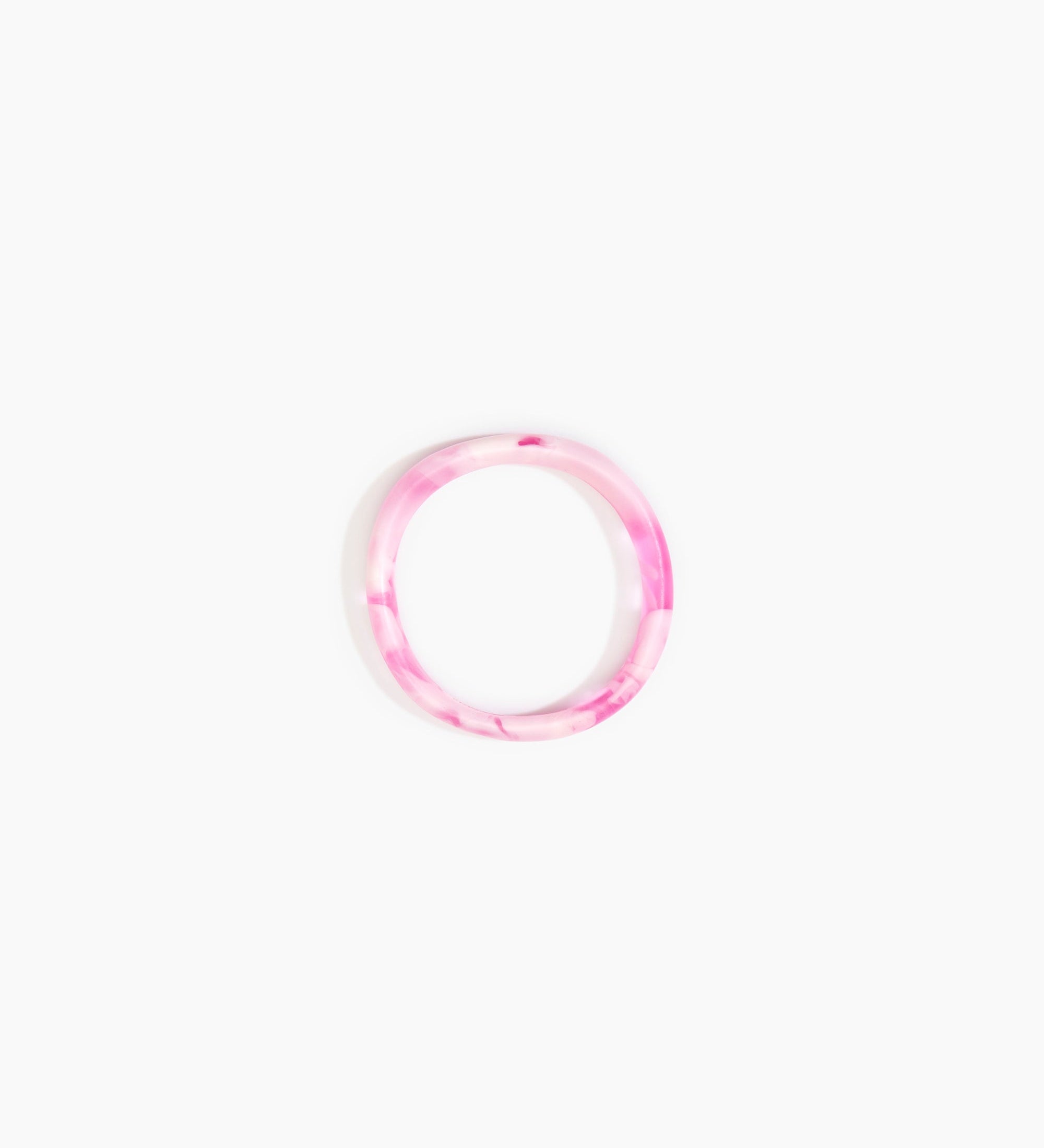 Dinosaur Designs Wishbone Bangle Bracelets in Shell Pink color resin with Wide Fit