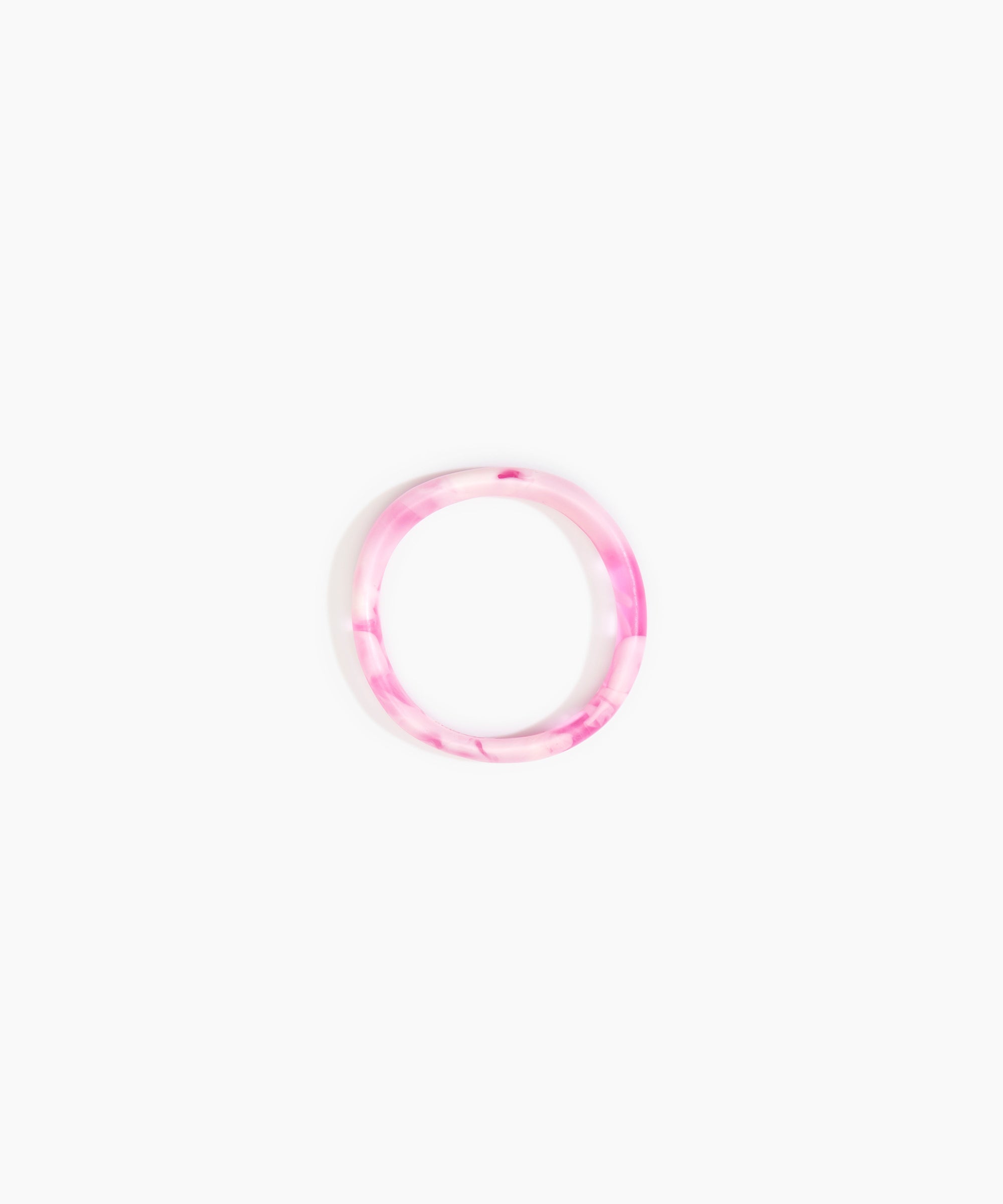 Dinosaur Designs Wishbone Bangle Bracelets in Shell Pink color resin with Wide Fit