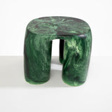 Dinosaur Designs 4 Leg Rock Tower Table End Tables in Moss color resin 