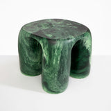 Dinosaur Designs 4 Leg Rock Tower Table End Tables in Moss color resin 