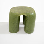 Dinosaur Designs 4 Leg Rock Tower Table End Tables in Olive color resin 