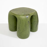 Dinosaur Designs 4 Leg Rock Tower Table End Tables in Olive color resin 