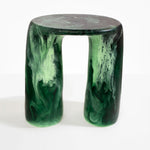 Dinosaur Designs Rock Tower Table End Tables in Moss color resin 